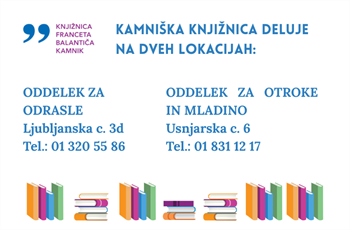Kamniška knjižnica deluje na dveh lokacijah