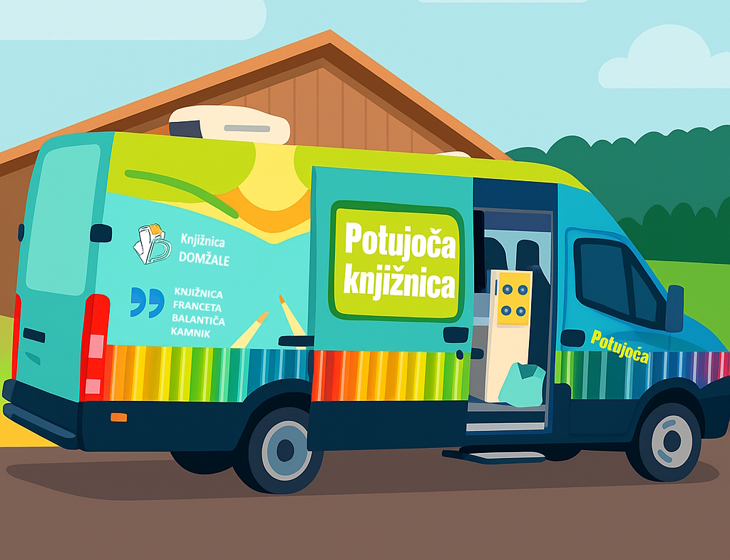 Urnik obiskov potujoče knjižnice od septembra 2025 do junija 2026